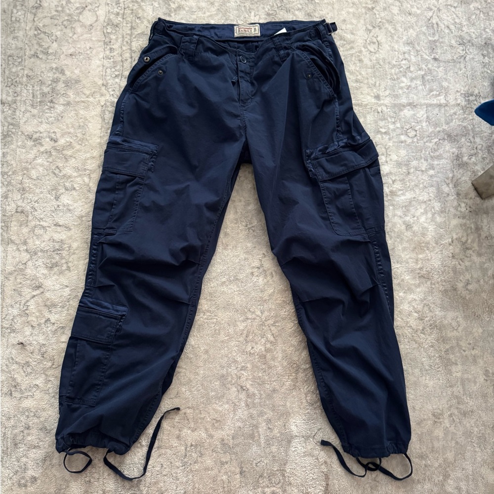 Abercrombie & Fitch Navy Cargo Joggers